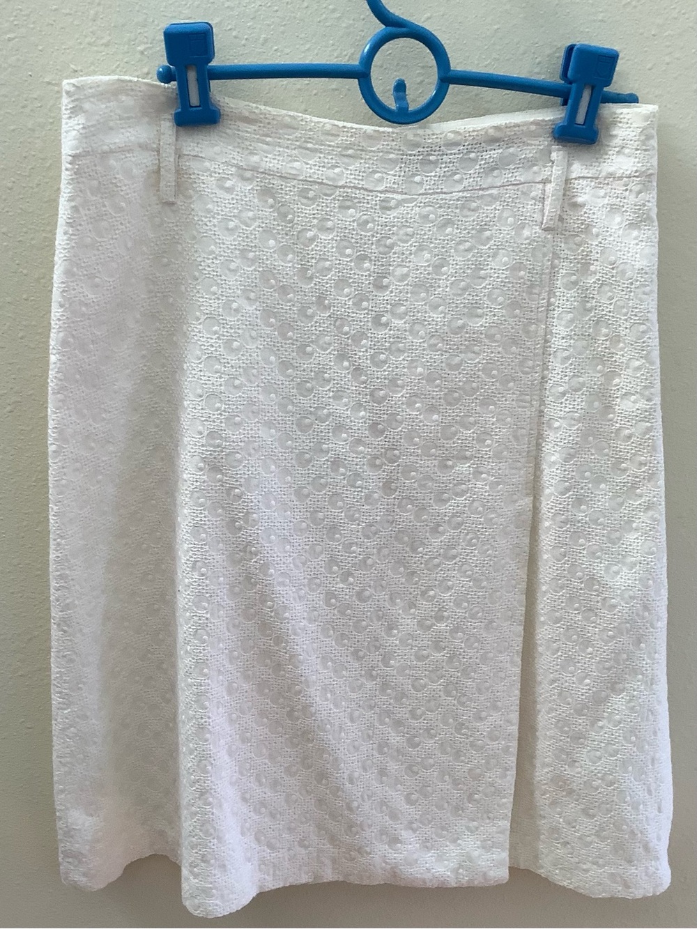 Express White Eyelet A-Line Skirt